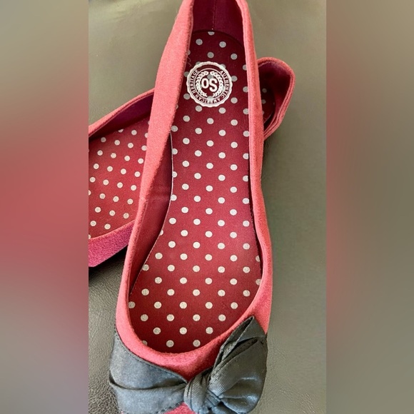 SO Authentic American Heritage Women’s Ballet Flats Size 9 Maroon w/ Black Bows - Picture 9 of 14
